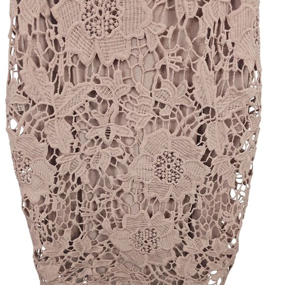 Lace Floral Romantic Graceful Classy Minimalist Modern Chic Evening Dress Pink S - Picture 5 of 11